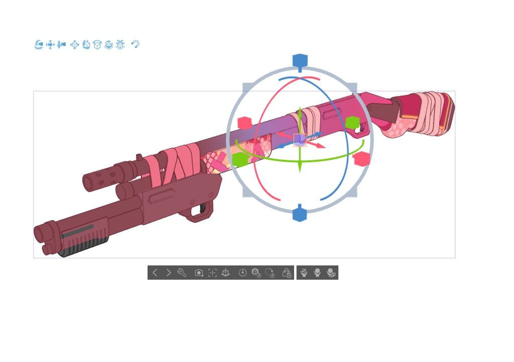 【ブルアカ】千鳥 ミチル 銃器 3Dモデル (CLIP STUDIO用)