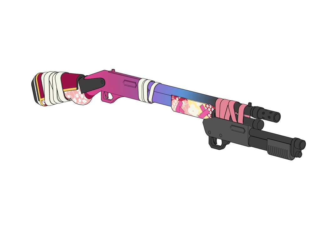 【ブルアカ】千鳥 ミチル 銃器 3Dモデル (CLIP STUDIO用)