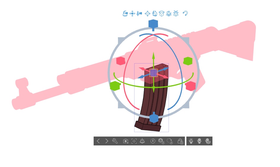 【ブルアカ】元宮 チアキ 銃器 3Dモデル (CLIP STUDIO用)