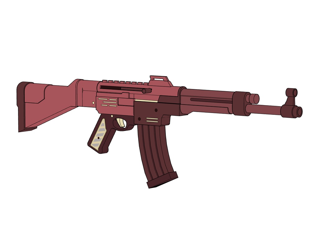 【ブルアカ】元宮 チアキ 銃器 3Dモデル (CLIP STUDIO用)