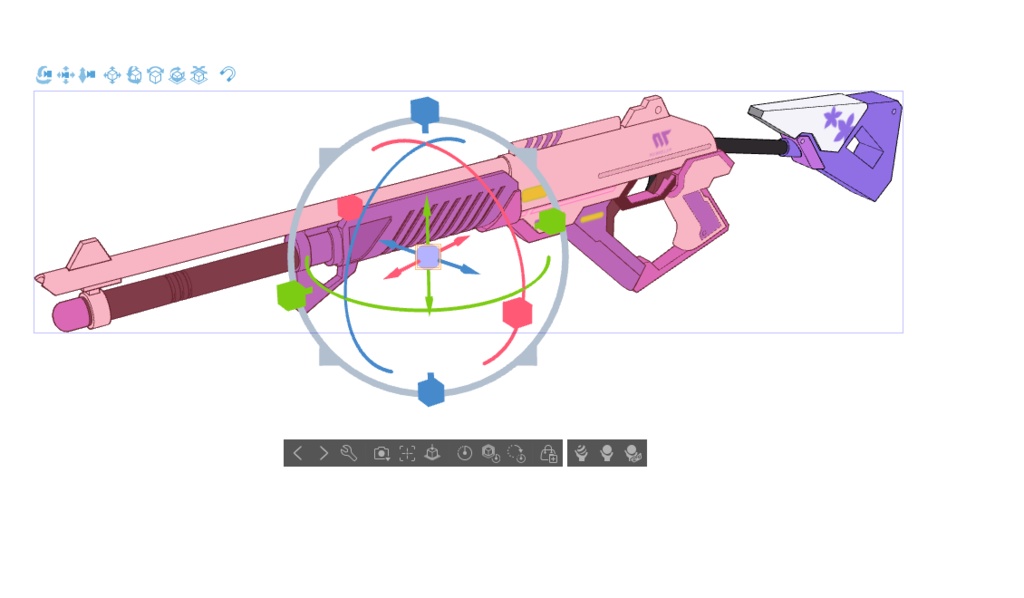 【ブルアカ】乙花 スミレ 銃器 3Dモデル (CLIP STUDIO用)