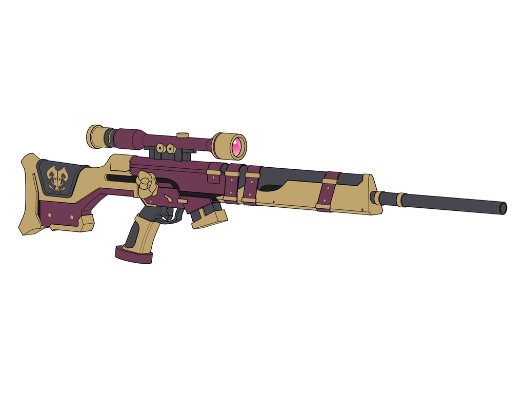 【ブルアカ】陸八魔 アル 銃器 3Dモデル (CLIP STUDIO用)