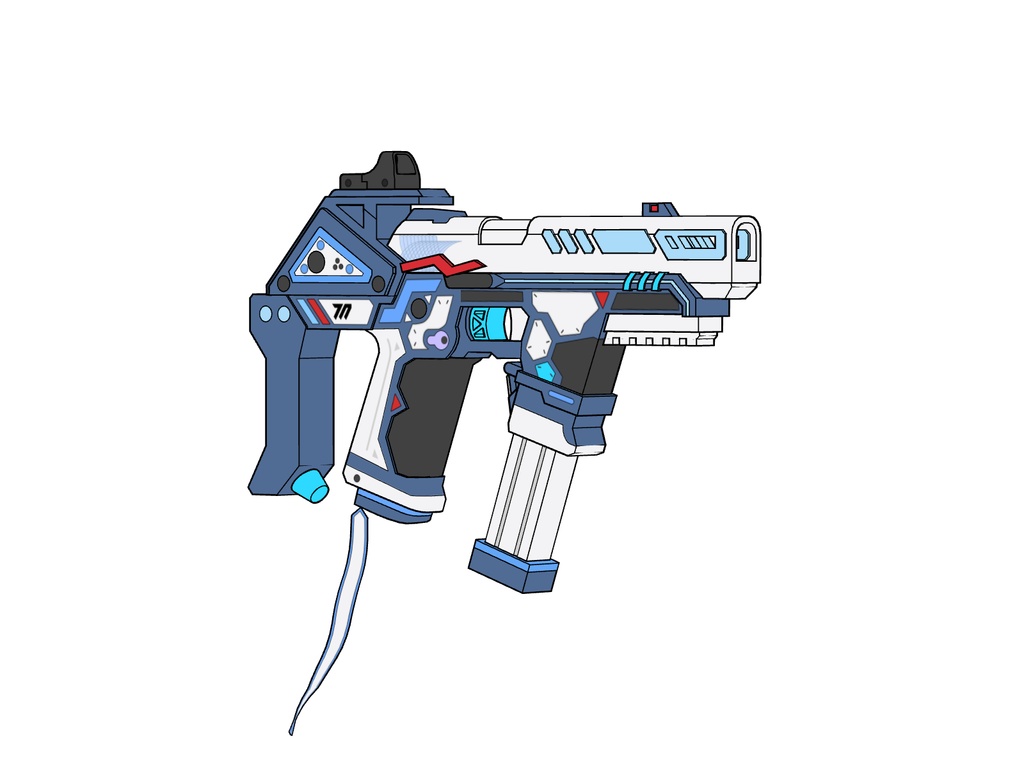 【ブルアカ】生塩 ノア 銃器 3Dモデル (CLIP STUDIO用)