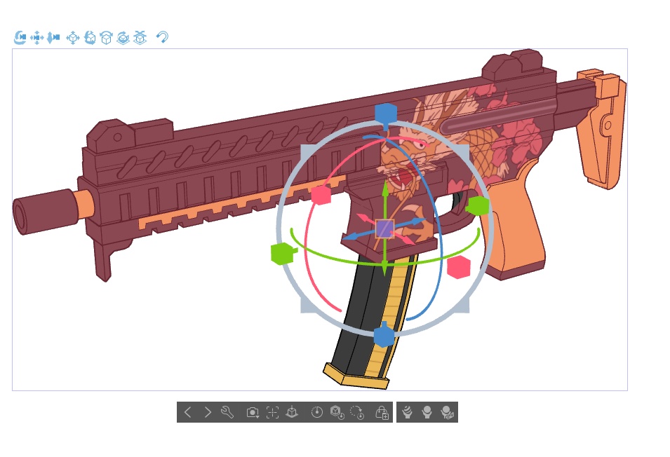 【ブルアカ】美甘 ネル 銃器 3Dモデル (CLIP STUDIO用)