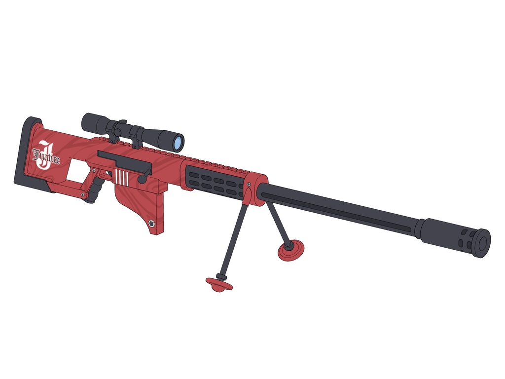 【ブルアカ】静山 マシロ銃器 3Dモデル (CLIP STUDIO用)