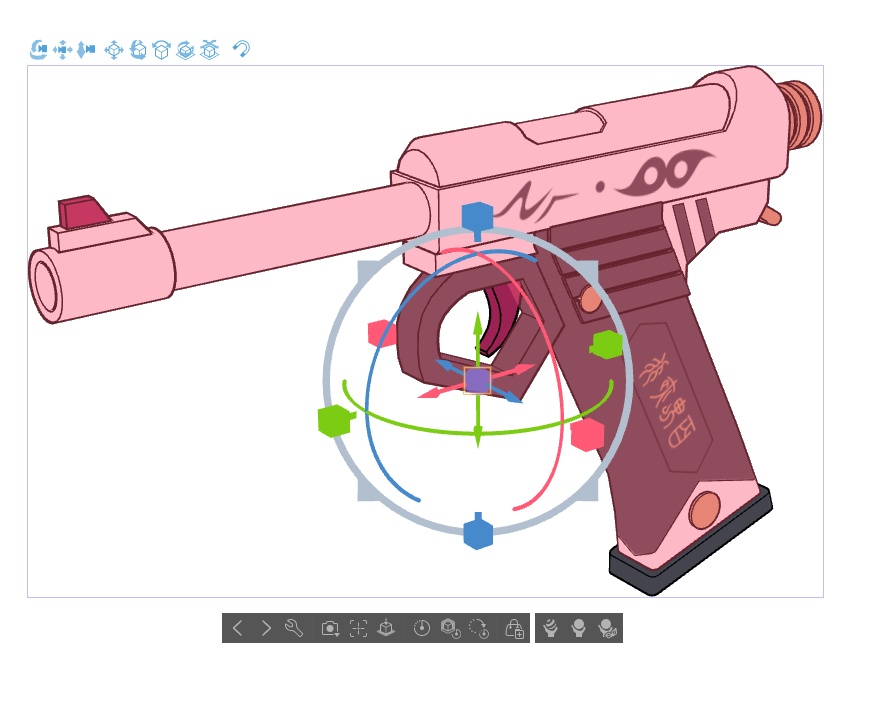 【ブルアカ】天地 ニヤ 銃器 3Dモデル (CLIP STUDIO用)