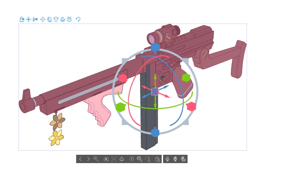 【ブルアカ】佐天涙子銃器 3Dモデル (CLIP STUDIO用)