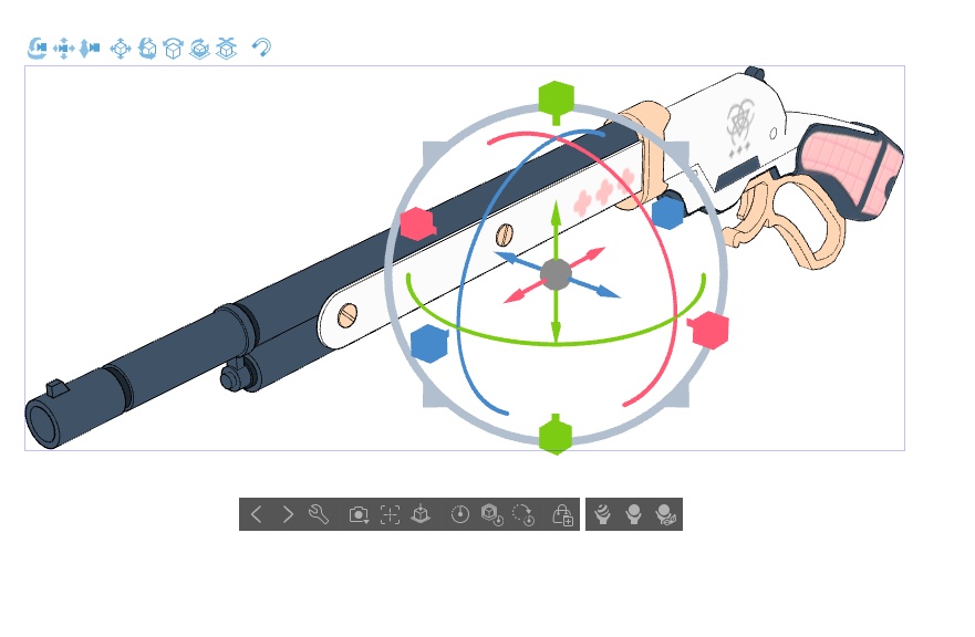 【ブルアカ】蒼森 ミネ 銃器 3Dモデル (CLIP STUDIO用)