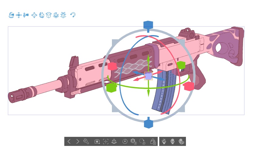 【ブルアカ】里浜 ウミカ銃器 3Dモデル (CLIP STUDIO用)