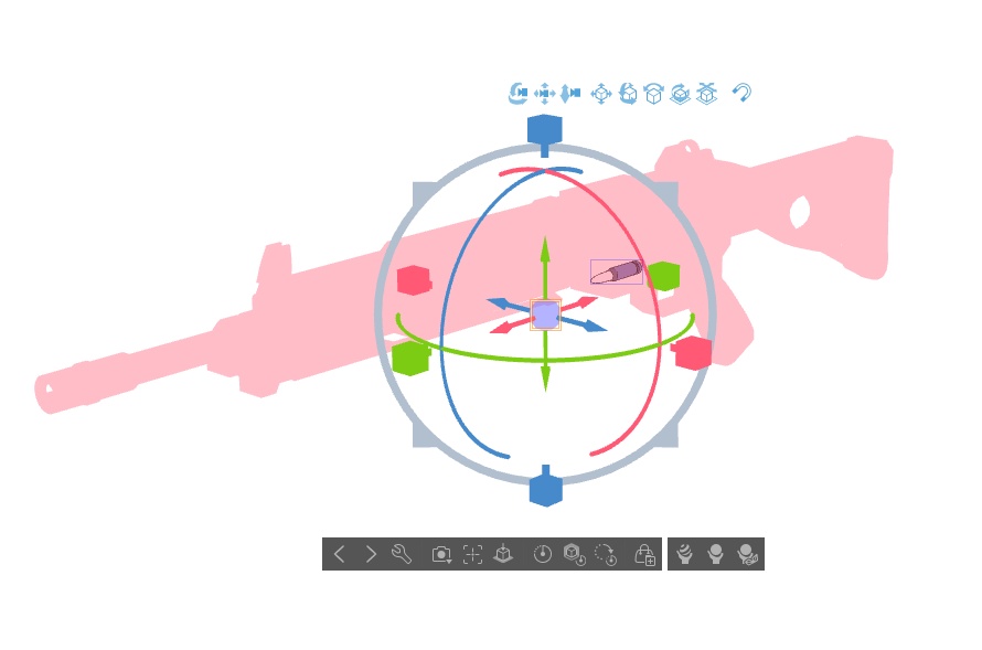 【ブルアカ】里浜 ウミカ銃器 3Dモデル (CLIP STUDIO用)