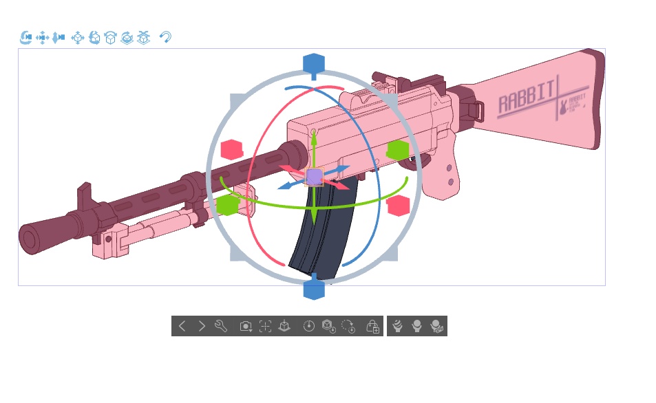 【ブルアカ】空井 サキ銃器 3Dモデル (CLIP STUDIO用)