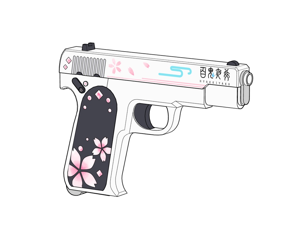 【ブルアカ】水羽 ミモリ 銃器 3Dモデル (CLIP STUDIO用)