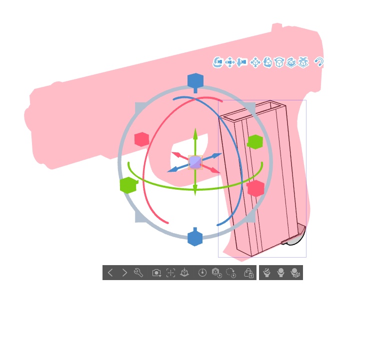 【ブルアカ】水羽 ミモリ 銃器 3Dモデル (CLIP STUDIO用)