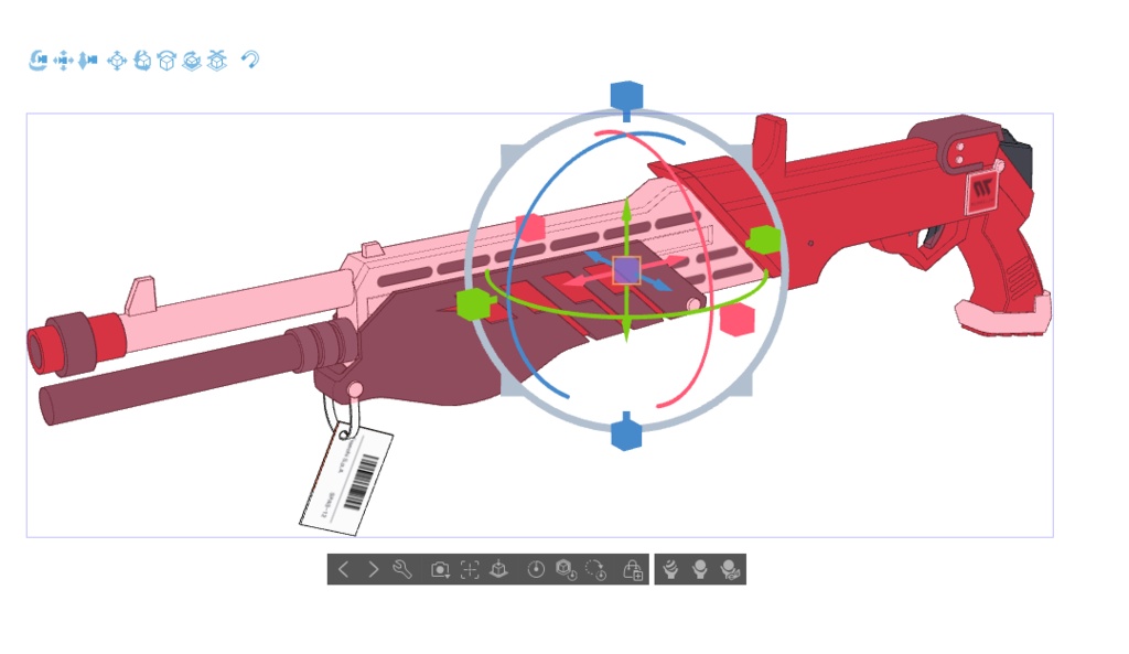 【ブルアカ】和泉元 エイミ 銃器 3Dモデル (CLIP STUDIO用)