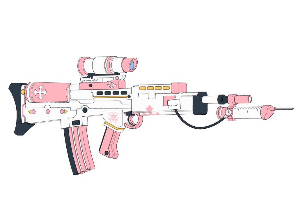 【ブルアカ】鷲見セリナ 銃器 3Dモデル (CLIP STUDIO用)