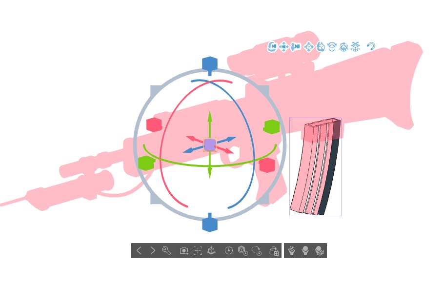 【ブルアカ】鷲見セリナ 銃器 3Dモデル (CLIP STUDIO用)