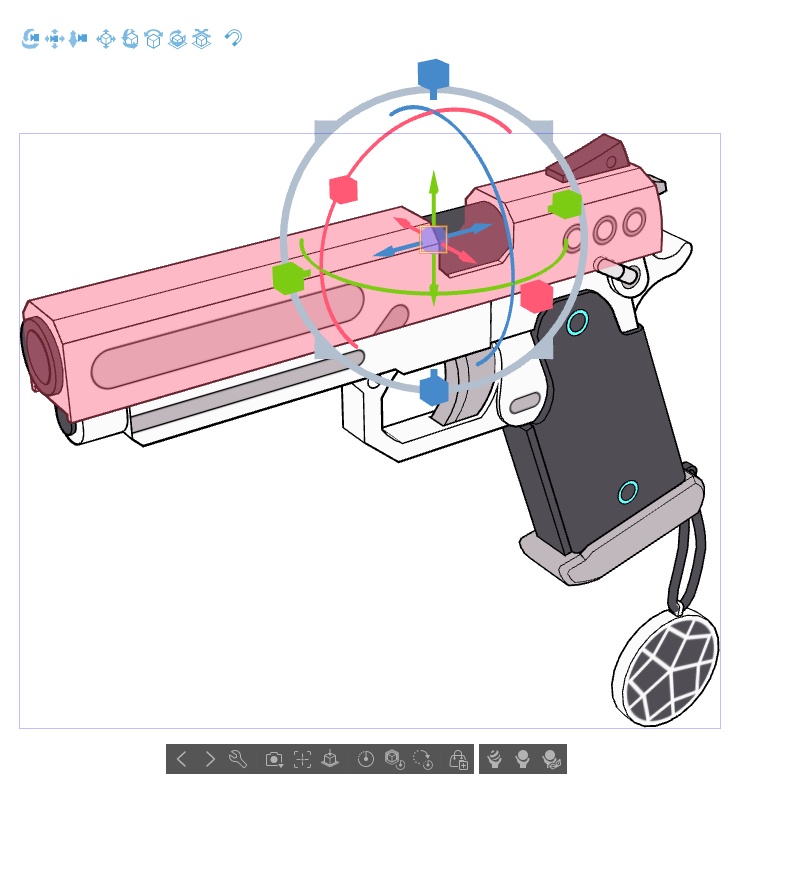 【ブルアカ】食蜂操祈 銃器 3Dモデル (CLIP STUDIO用)
