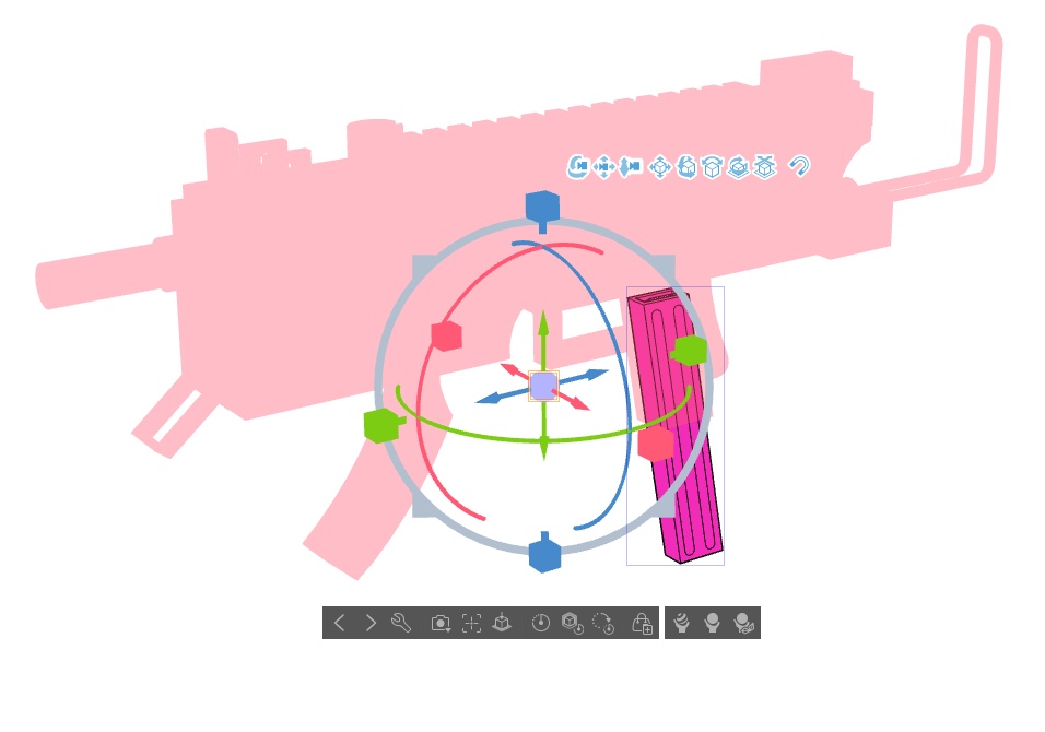 【ブルアカ】白石ウタハ 銃器 3Dモデル (CLIP STUDIO用)