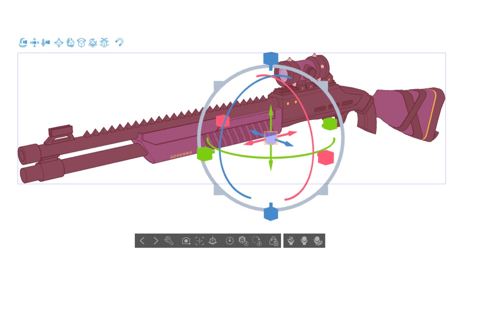 【ブルアカ】伊草ハルカ 銃器 3Dモデル (CLIP STUDIO用)