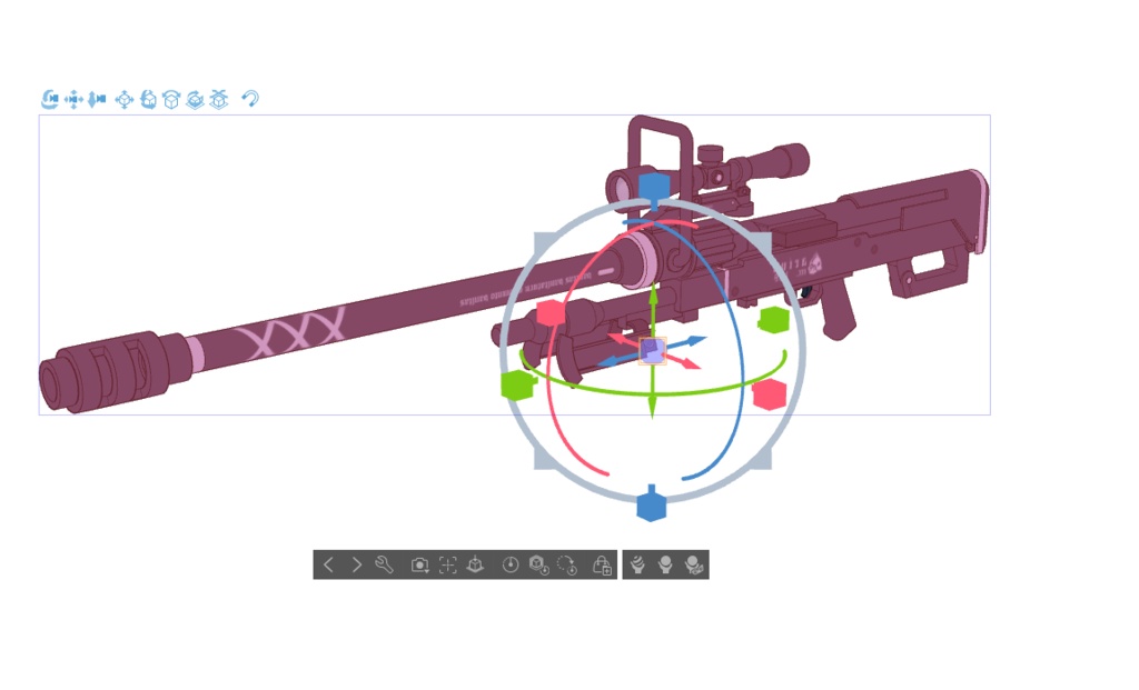 【ブルアカ】槌永ヒヨリ 銃器 3Dモデル (CLIP STUDIO用)