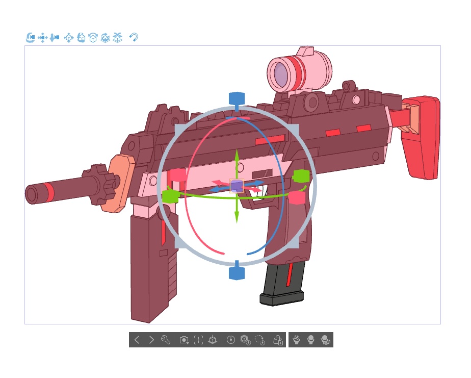 【ブルアカ】愛清フウカ 銃器 3Dモデル (CLIP STUDIO用)
