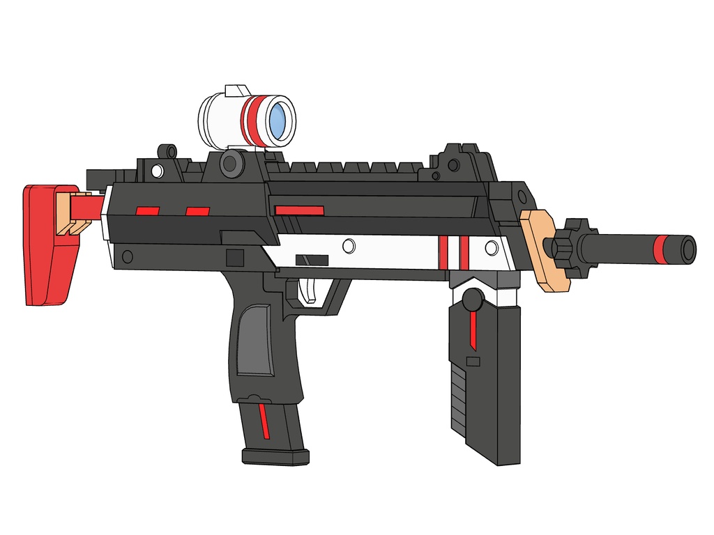 【ブルアカ】愛清フウカ 銃器 3Dモデル (CLIP STUDIO用)