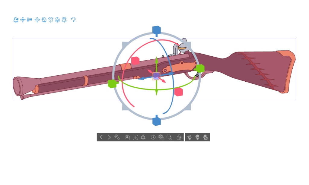 【ブルアカ】板垣カノエ 銃器 3Dモデル (CLIP STUDIO用)