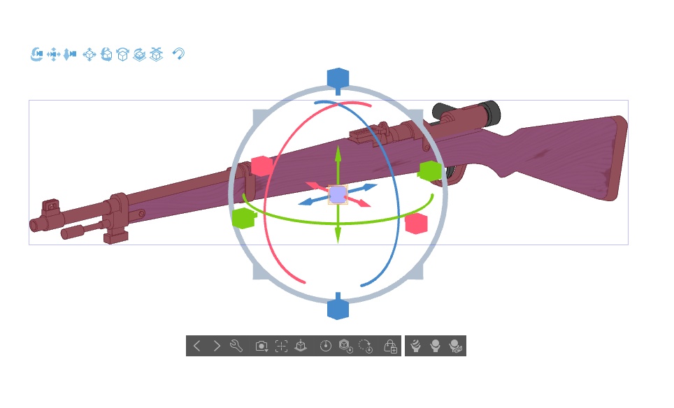 【ブルアカ】勘解由小路ユカリ 銃器 3Dモデル (CLIP STUDIO用)