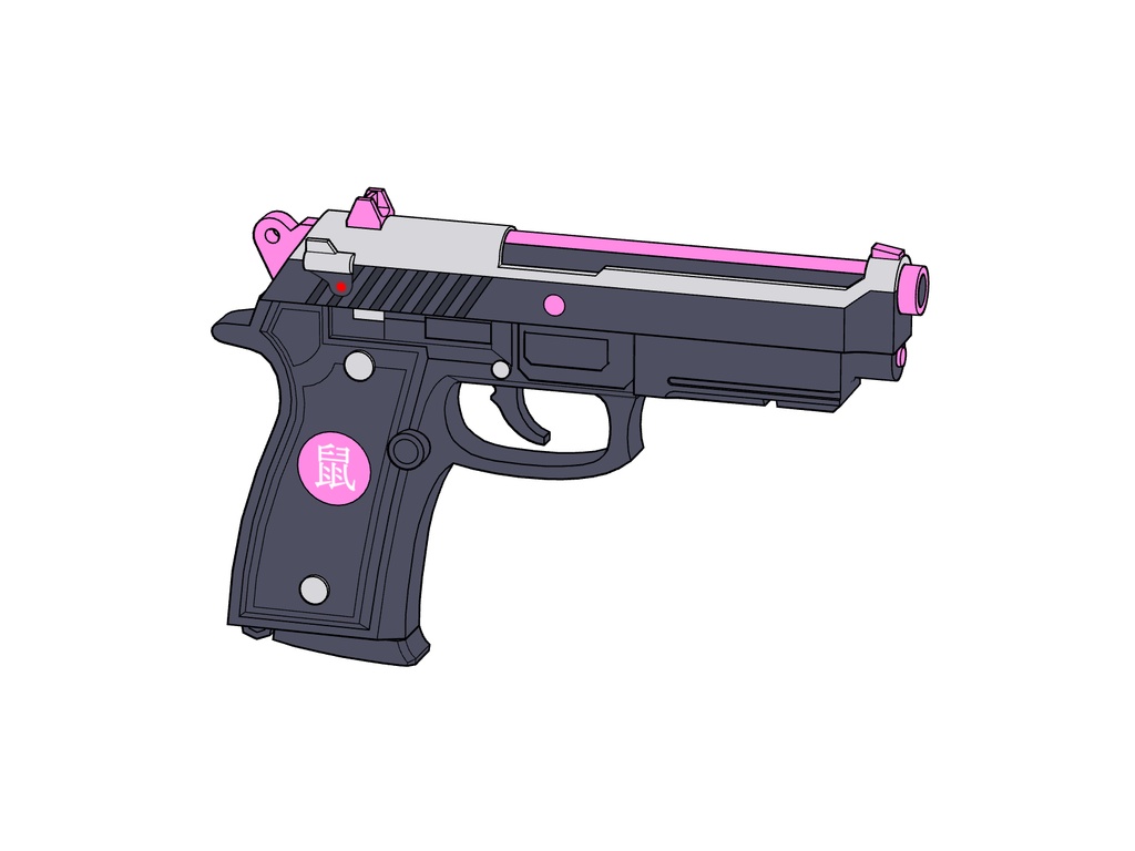 【ブルアカ】薬子サヤ 銃器 3Dモデル (CLIP STUDIO用)