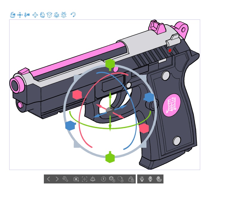 【ブルアカ】薬子サヤ 銃器 3Dモデル (CLIP STUDIO用)