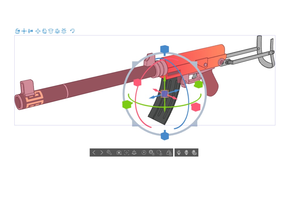 【ブルアカ】朱城ルミ 銃器 3Dモデル (CLIP STUDIO用)