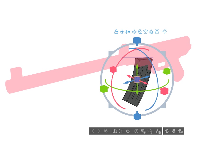【ブルアカ】朱城ルミ 銃器 3Dモデル (CLIP STUDIO用)