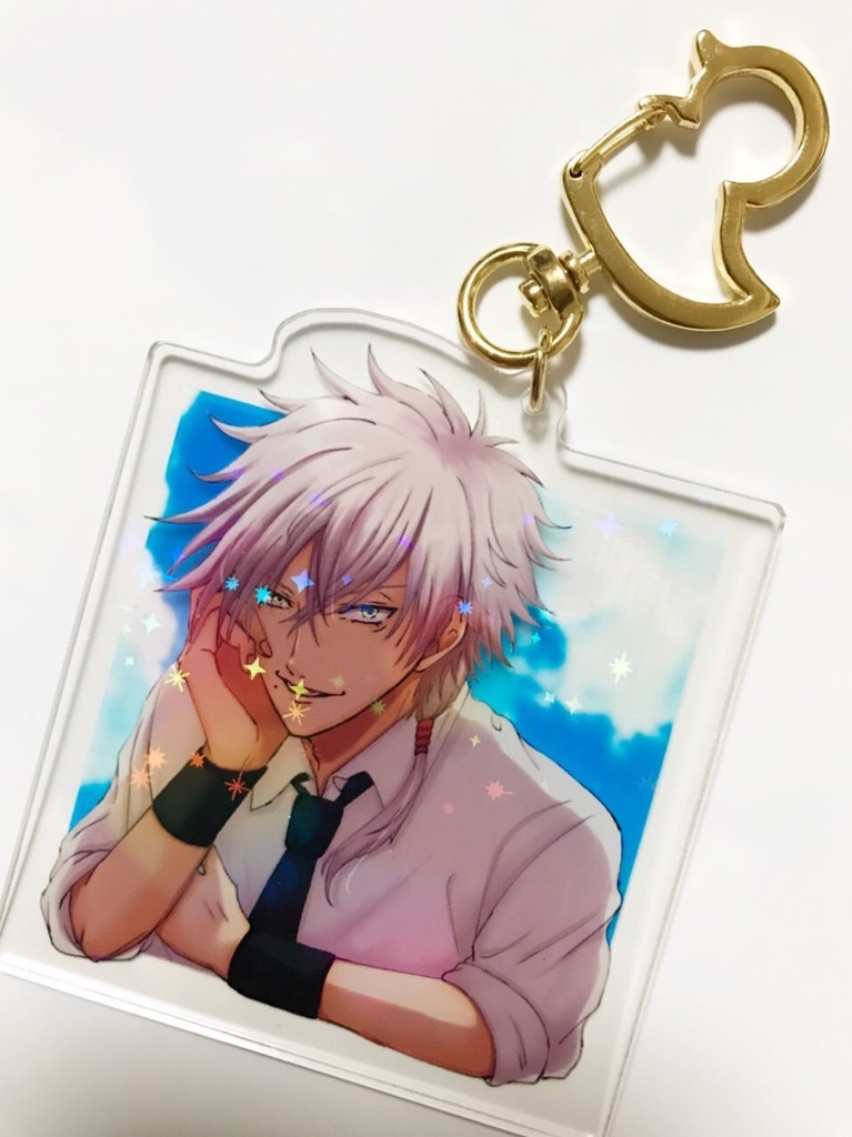 『仁王くんに見つめられるアクキー』