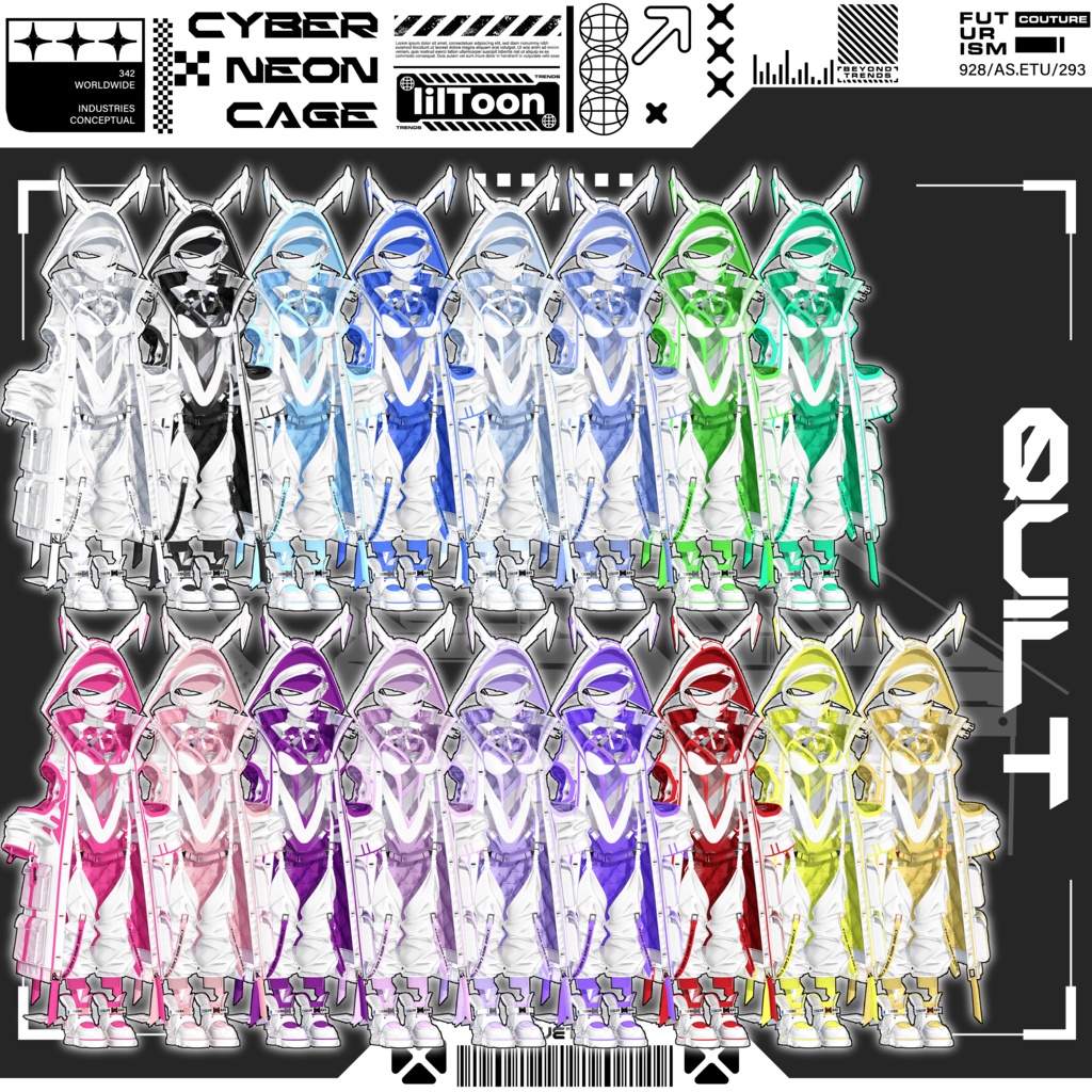 [18Avatars]🌐Cyber Neon Cage🌐 缩略图 24