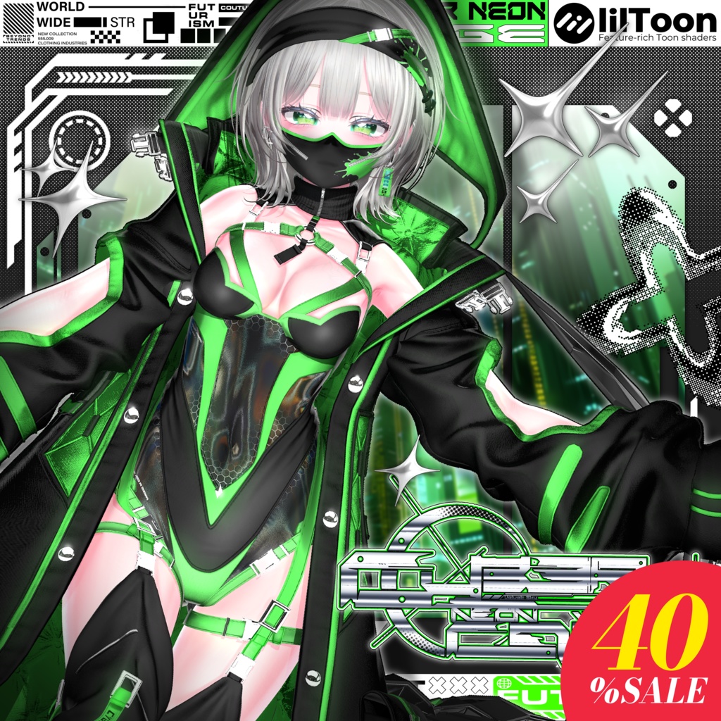 [18Avatars]🌐Cyber Neon Cage🌐