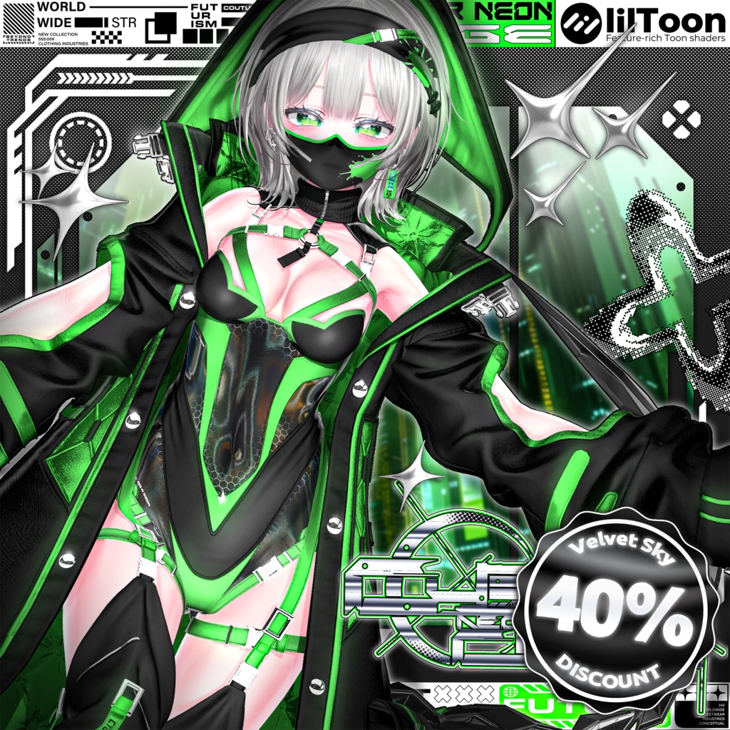 [18Avatars]🌐Cyber Neon Cage🌐