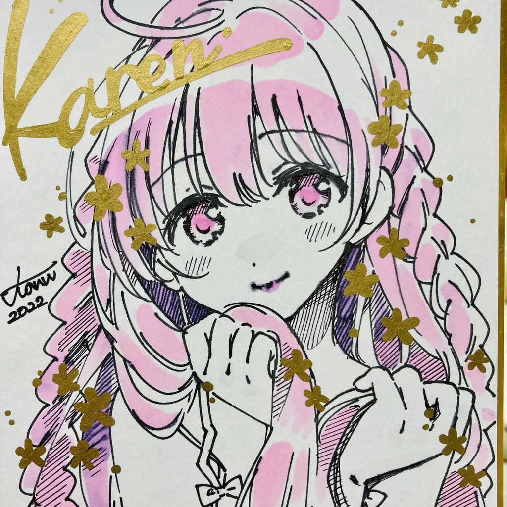 【シスプリ】手描き色紙・可憐
