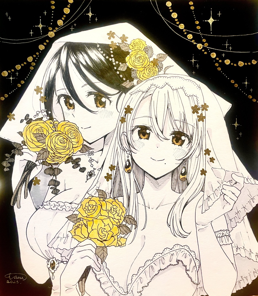 【オリジナル】リクエスト手描き色紙