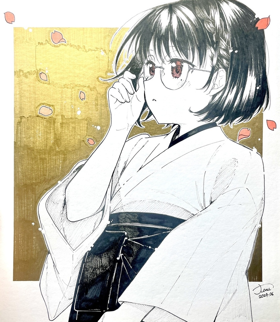 【オリジナル】リクエスト手描き色紙