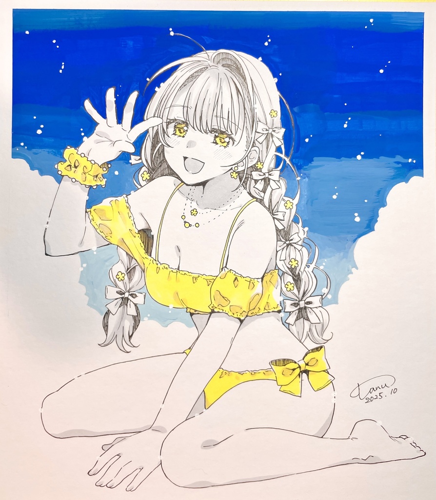 【オリジナル】リクエスト手描き色紙