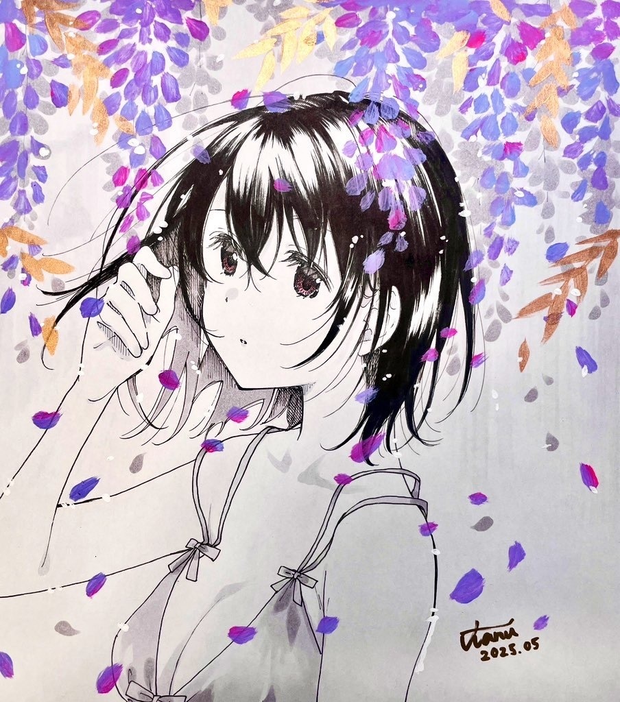 【オリジナル】色紙（藤）