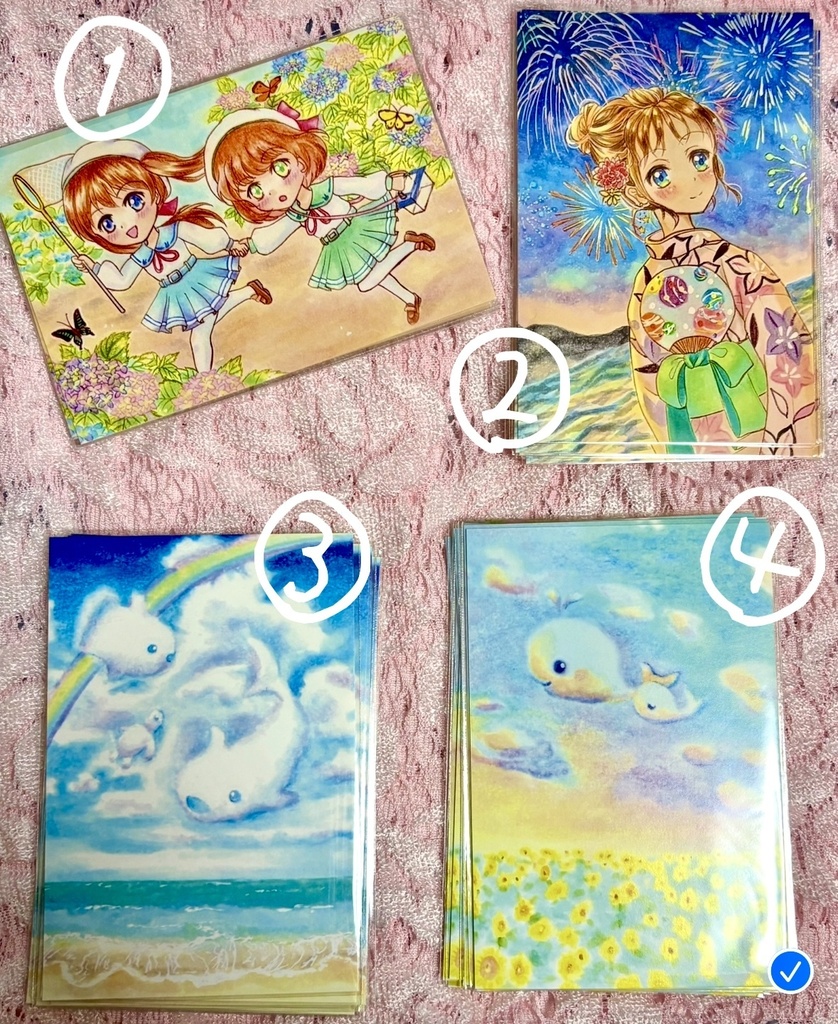 2026年6月印刷  新作ポストカード 4種 バラ売り