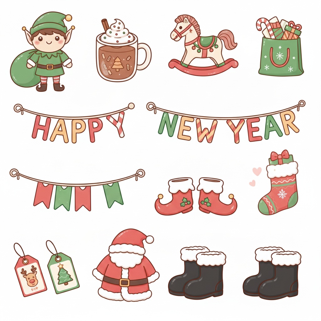 🎄 クリスマス コレクション クリップアートセット 100点以上 🌟