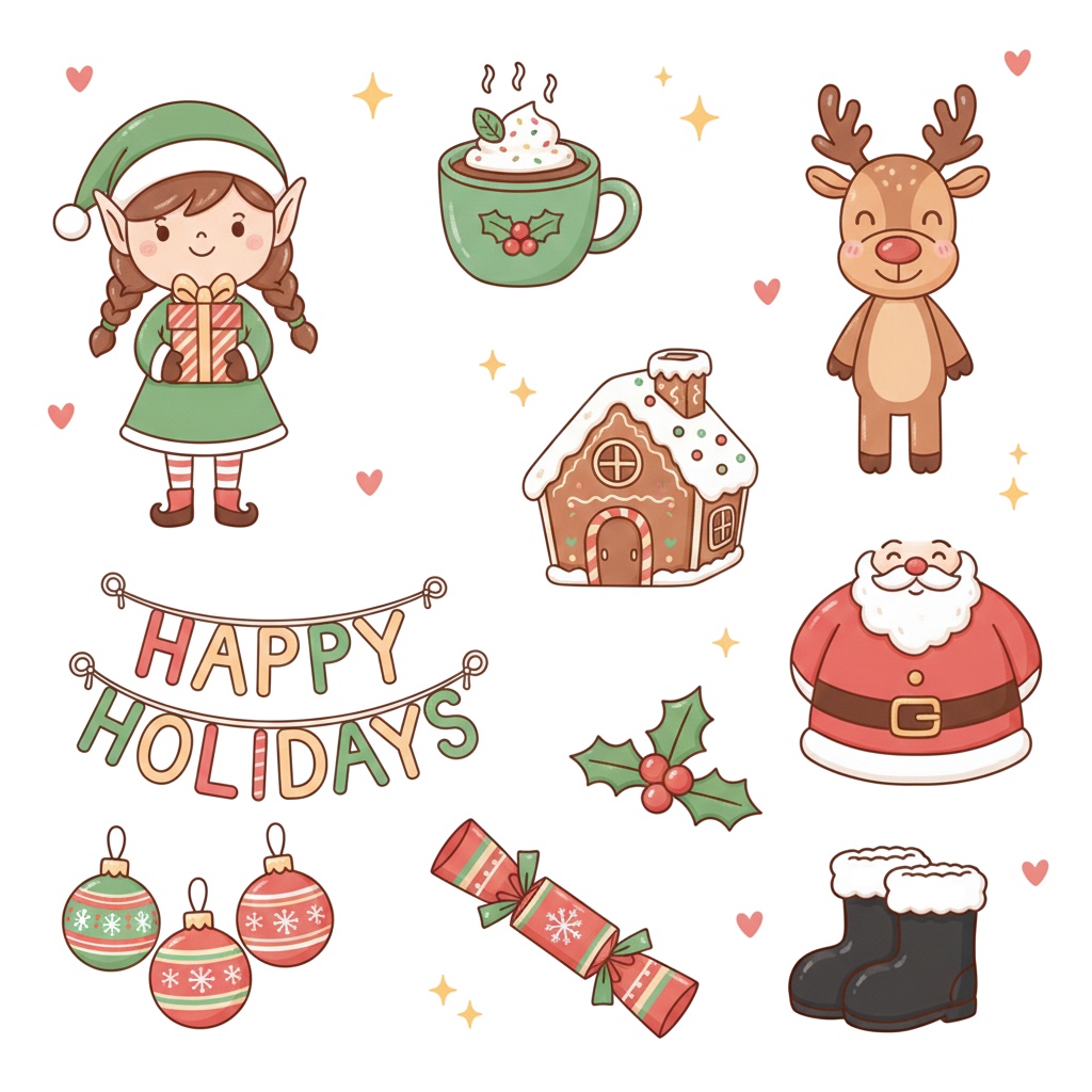 🎄 クリスマス コレクション クリップアートセット 100点以上 🌟