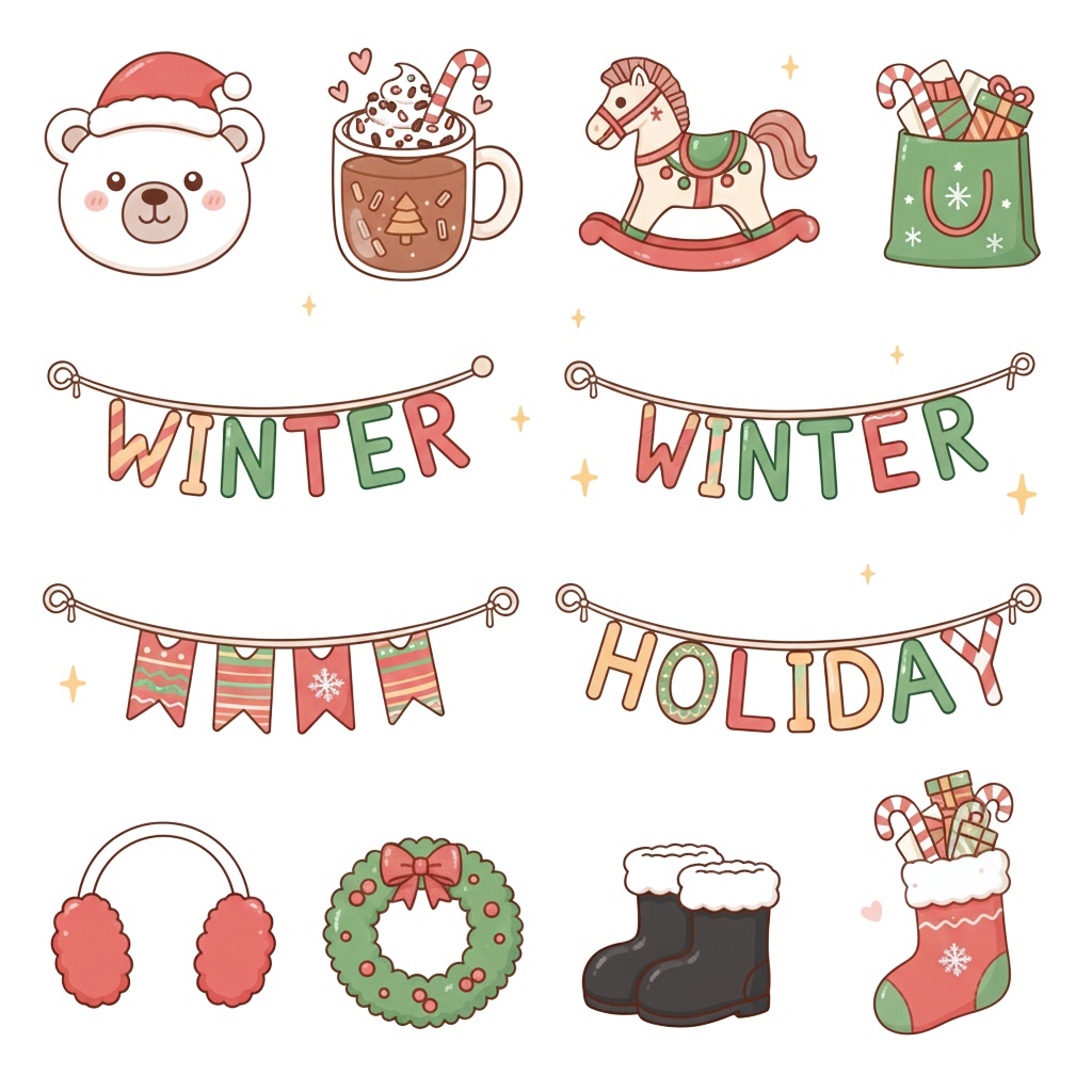 🎄 クリスマス コレクション クリップアートセット 100点以上 🌟