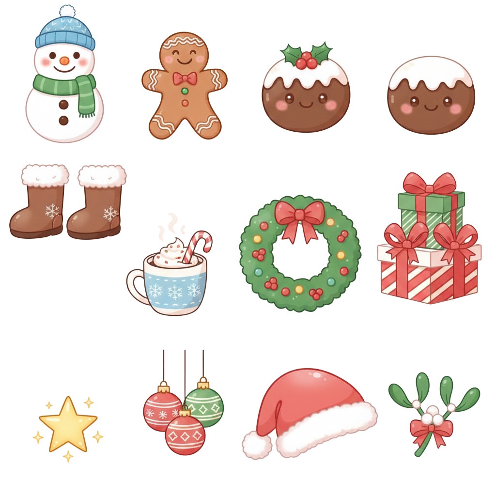 🎄 クリスマス コレクション クリップアートセット 100点以上 🌟