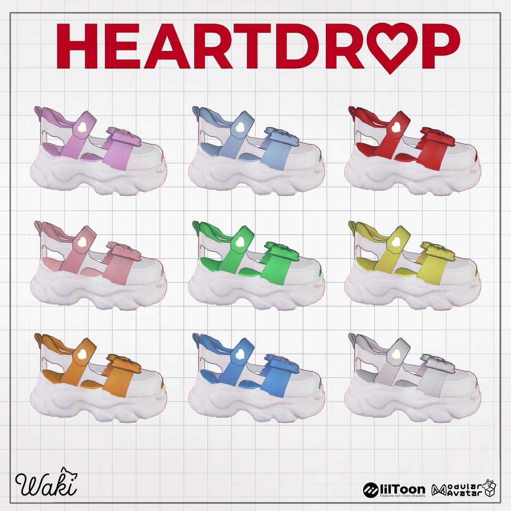 💗 HeartDrop 💗 スニーカー & サンダル