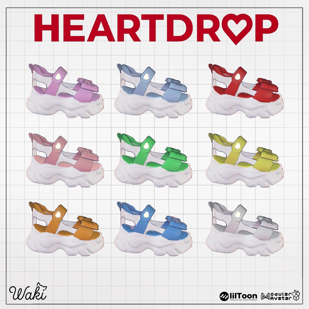 💗 HeartDrop 💗 スニーカー & サンダル