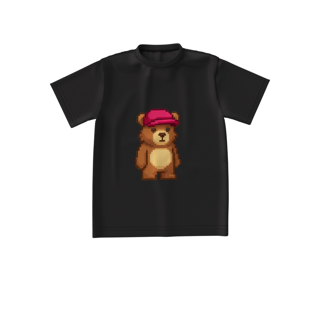 pink cap くまちゃん(ブラック)
