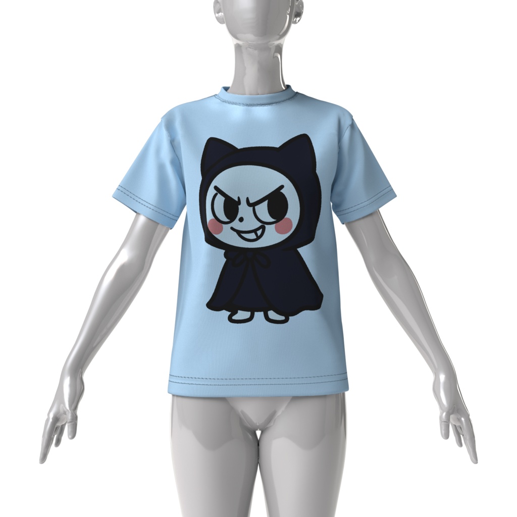 Mysterious Navy-Hooded Cat (アシッドブルー)